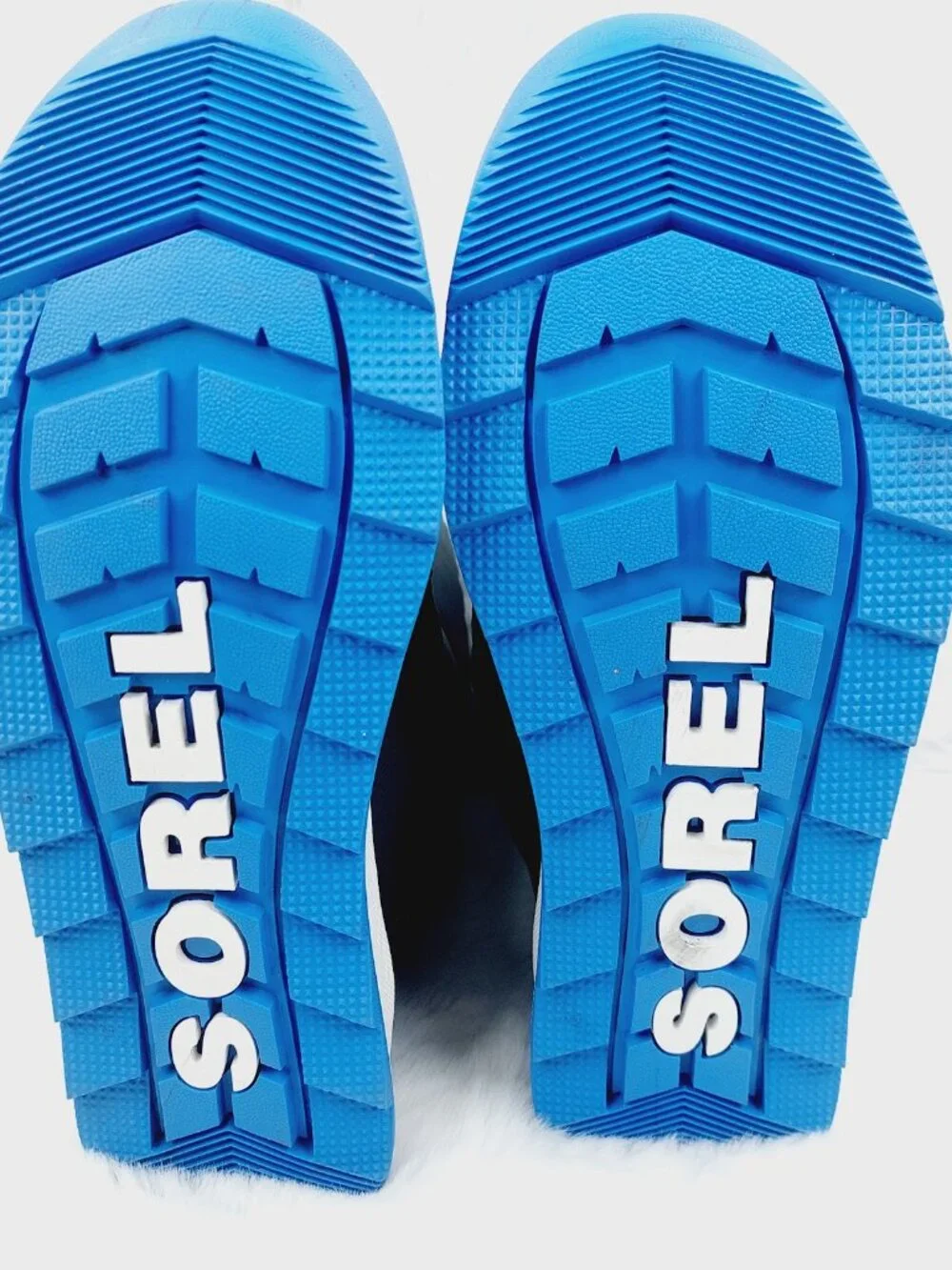 Sorel Boy's Black Blue Whitney Plus II Puffy Waterproof Mid-Calf Snow Boots Sz 6